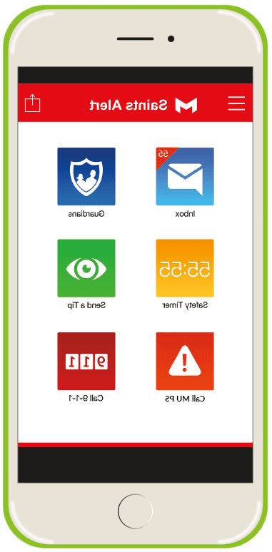 Saints Alert App on cell phone